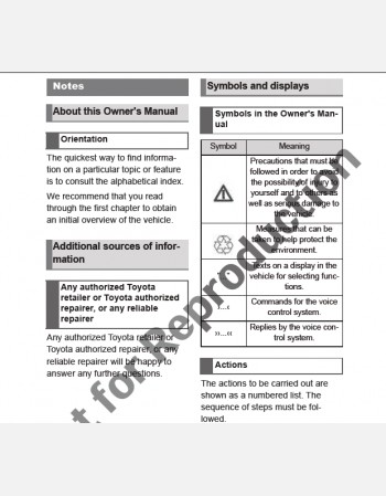 toyota supra 2019-2020 owners manual 